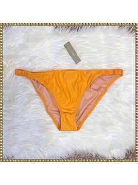 J Crew Orange Gold Bikini Swim Bottoms Extra Large